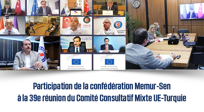 Participation de la confédération Memur-Sen à la 39e réunion du Comité Consultatif Mixte UE-Turquie