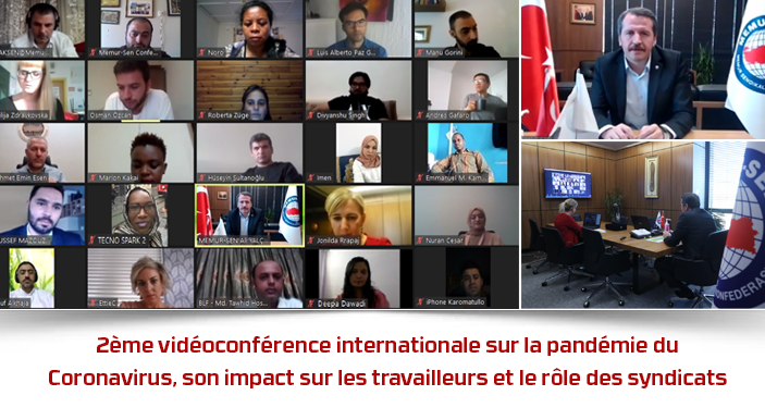 2ème vidéoconférence internationale sur la pandémie du Coronavirus, son impact sur les travailleurs et le rôle des syndicats
