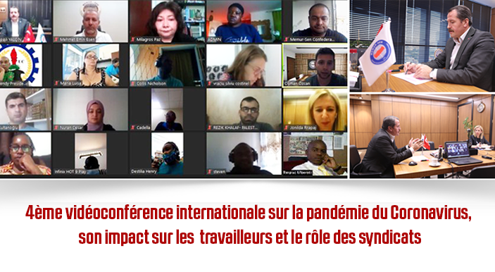 4ème vidéoconférence internationale sur la pandémie du Coronavirus, son impact sur les travailleurs et le rôle des syndicats