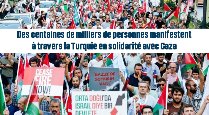 Des centaines de milliers de personnes manifestent à travers la Turquie en solidarité avec Gaza