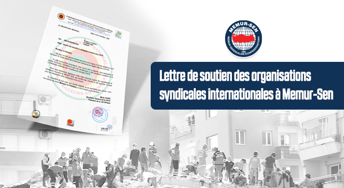 Lettre de soutien des organisations syndicales internationales à Memur-Sen