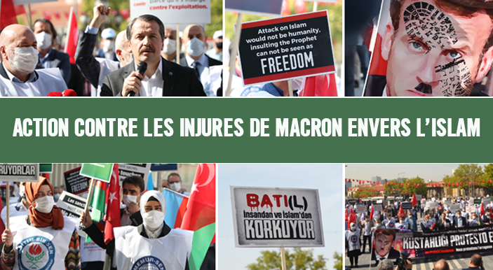 Action contre les injures de Macron envers l’Islam