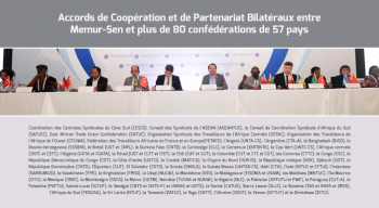 Accords de Coopération et de Partenariat Bilatéraux entre Memur-Sen et plus de 80 confédérations de 57 pays