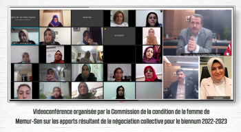 Videoconférence organisée par la Commission de la condition de la femme de Memur-Sen sur les apports résultant de la négociation collective pour le biennum 2022-2023