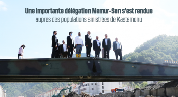 Une importante délégation Memur-Sen s'est rendue auprès des populations sinistrées de Kastamonu