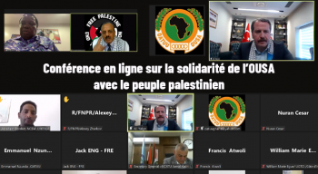 Conférence en ligne sur la solidarité de l’OUSA avec le peuple palestinien